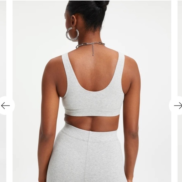 NWT Good American Essential Scoop Bra Heather Grey XL - Picture 6 of 7